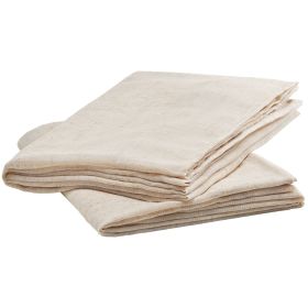 Natural Linen Curtains 52 x 84 inch 2 Panels Set Semi Sheer Light Filtering