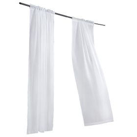 Sheer Curtains 42 W x 84 L inches 2 Panels Window Drapes Rod Pocket Polyester