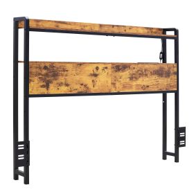 VEVOR Headboard for Full Size Bed, Adjustable Height Headboard with 2 Shelves Storage