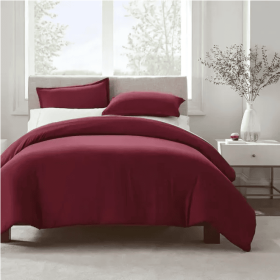 Serta Simply Clean Pleated Duvet Cover Queen (Option: Style3)