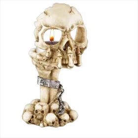 Skull Hand Candle Holder - Realistic Details, Placed On The Tabletop, Lit Candles, Is A Combination Of Personality And Art (Option: Skull Hand Candlestick)