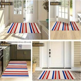 "Independence Day Doormat - Non-Slip Patriotic Family Welcome Mat, Natural Diatom Mud, Indoor/Outdoor" (Color: 30in x 18in)