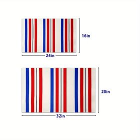 "Independence Day Doormat - Non-Slip Patriotic Family Welcome Mat, Natural Diatom Mud, Indoor/Outdoor" (Color: 24in x 16in)