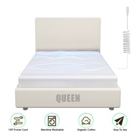 Queen/King Size Options Grounding Sheet 95% Organic Cotton 5% Silver Fiber Fitted Grounded Sheet With 15FT Grounding Cord For Improve Sleep Thera (size: 1Pc Queen Size)